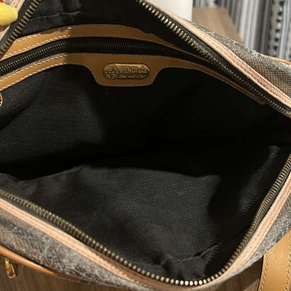 Vintage FENDI Pequin Stripe Canvas Crossbody Shoulder Bag! AUTHENTIC LUXURY - Picture 12 of 17